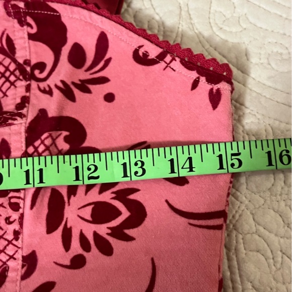 Urban Outfitters Pink and Burgundy Velvet Corset Top, size Small - Picture 6 of 9